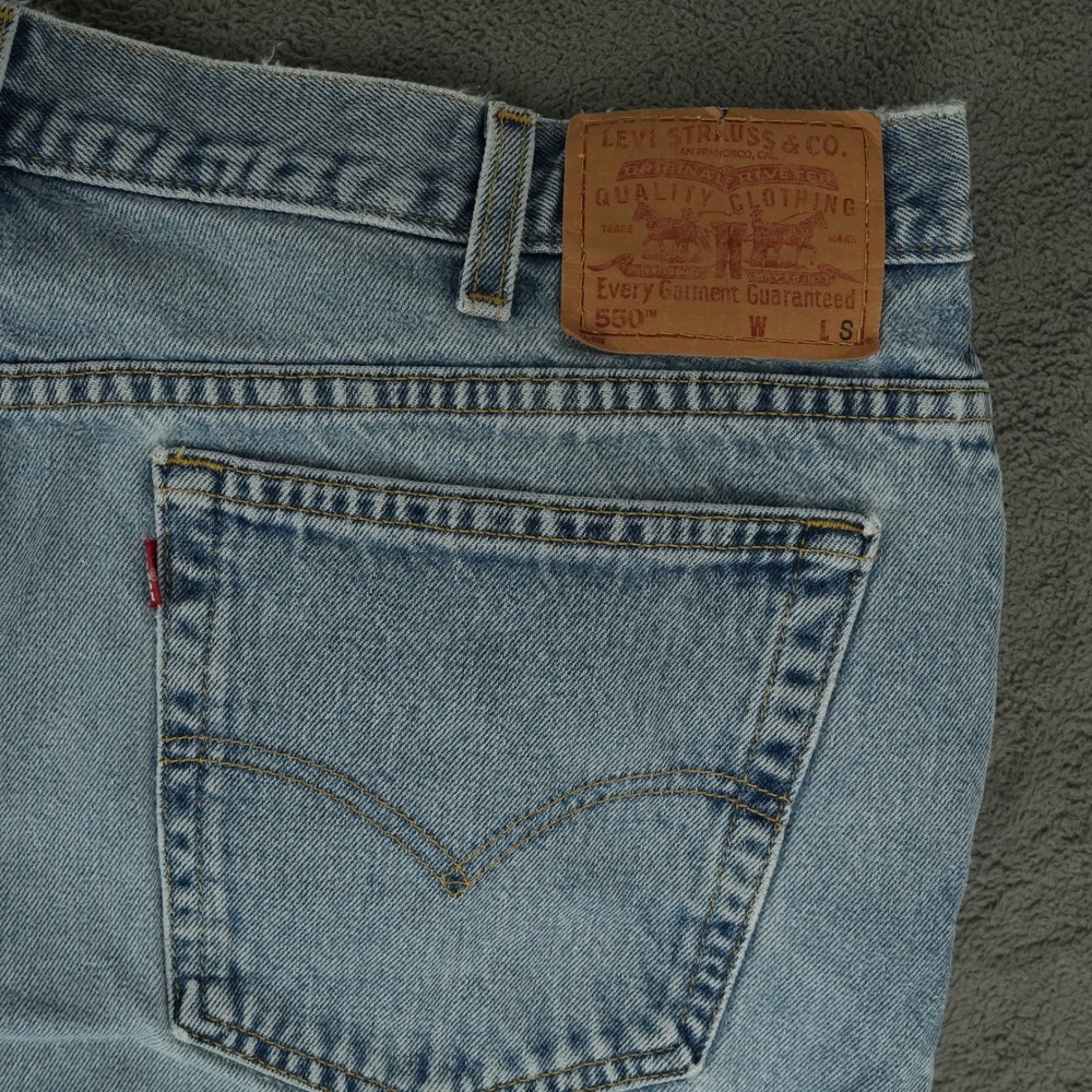 VTG Levi's 550 Jeans Women 22 S Light Wash Blue Relaxed Fit Tapered Leg HighRise